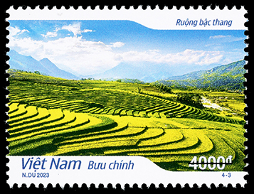 Phát hành bộ tem bưu chính về ruộng bậc thang - Ảnh 3.