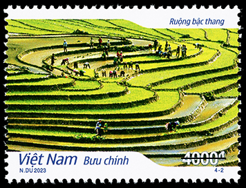 Phát hành bộ tem bưu chính về ruộng bậc thang - Ảnh 2.