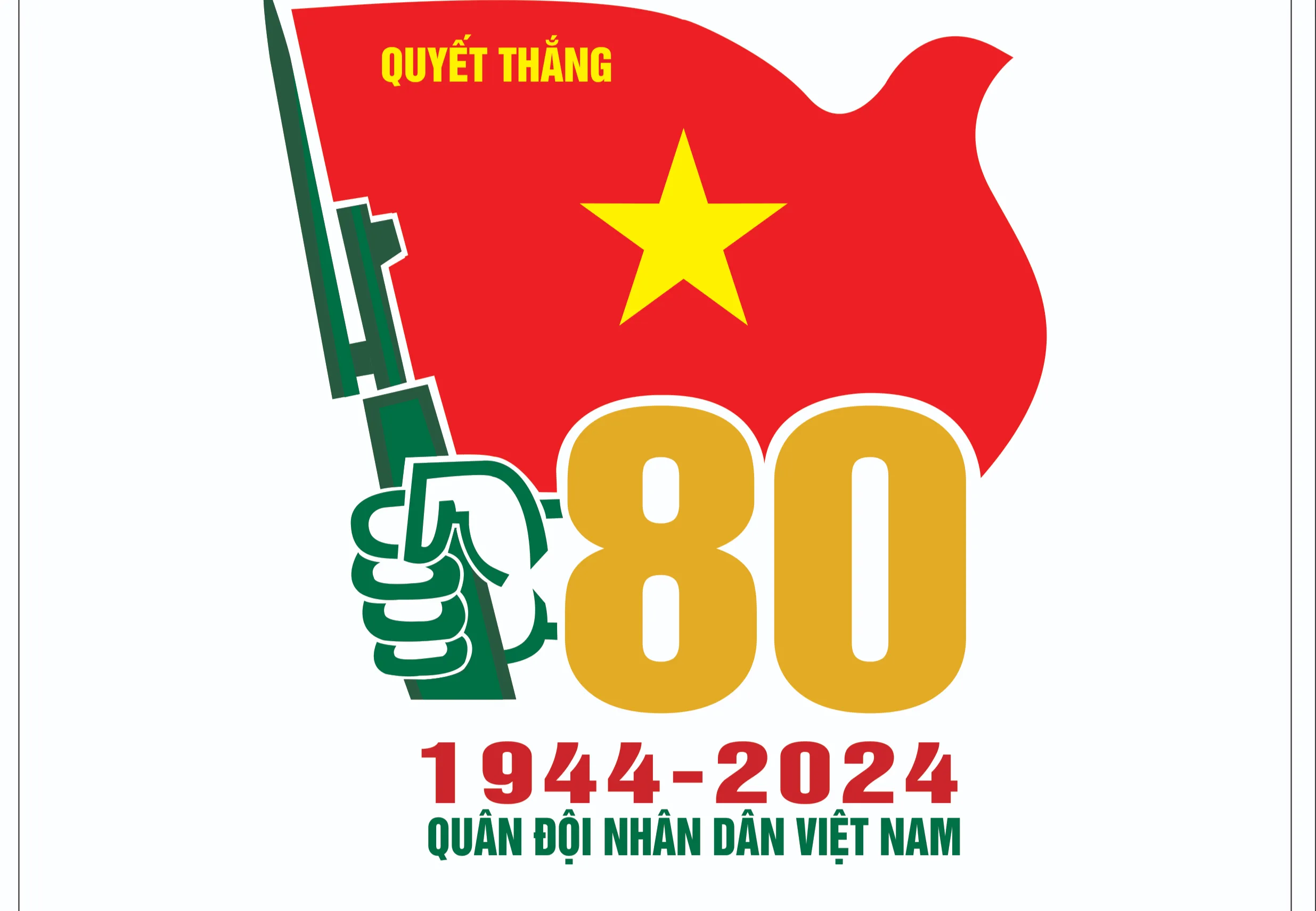 Công bố mẫu Biểu trưng Kỷ niệm 80 năm Ngày thành lập Quân đội nhân dân Việt Nam - Ảnh 1.