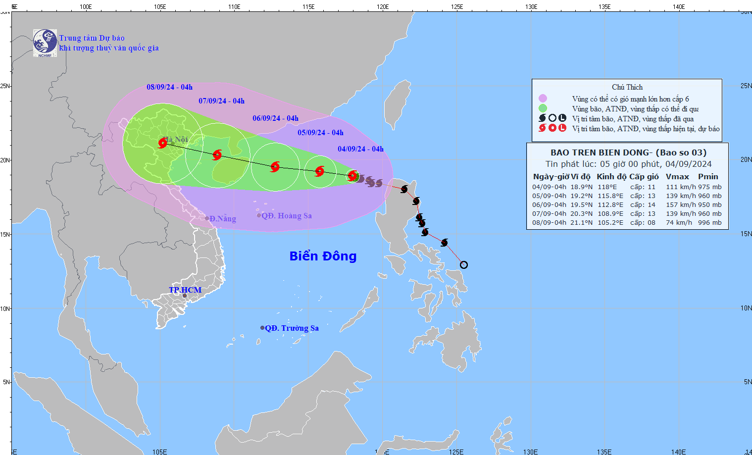 bao so 3 giat cap 13, di chuyen theo huong tay tay bac hinh anh 2