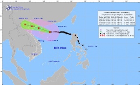 Bão số 3 giật trên cấp 17 tiếp tục tiến gần tới Bắc bộ