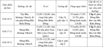 Bão Usagi mạnh cấp 12, giật cấp 15 di chuyển theo hướng Tây Bắc