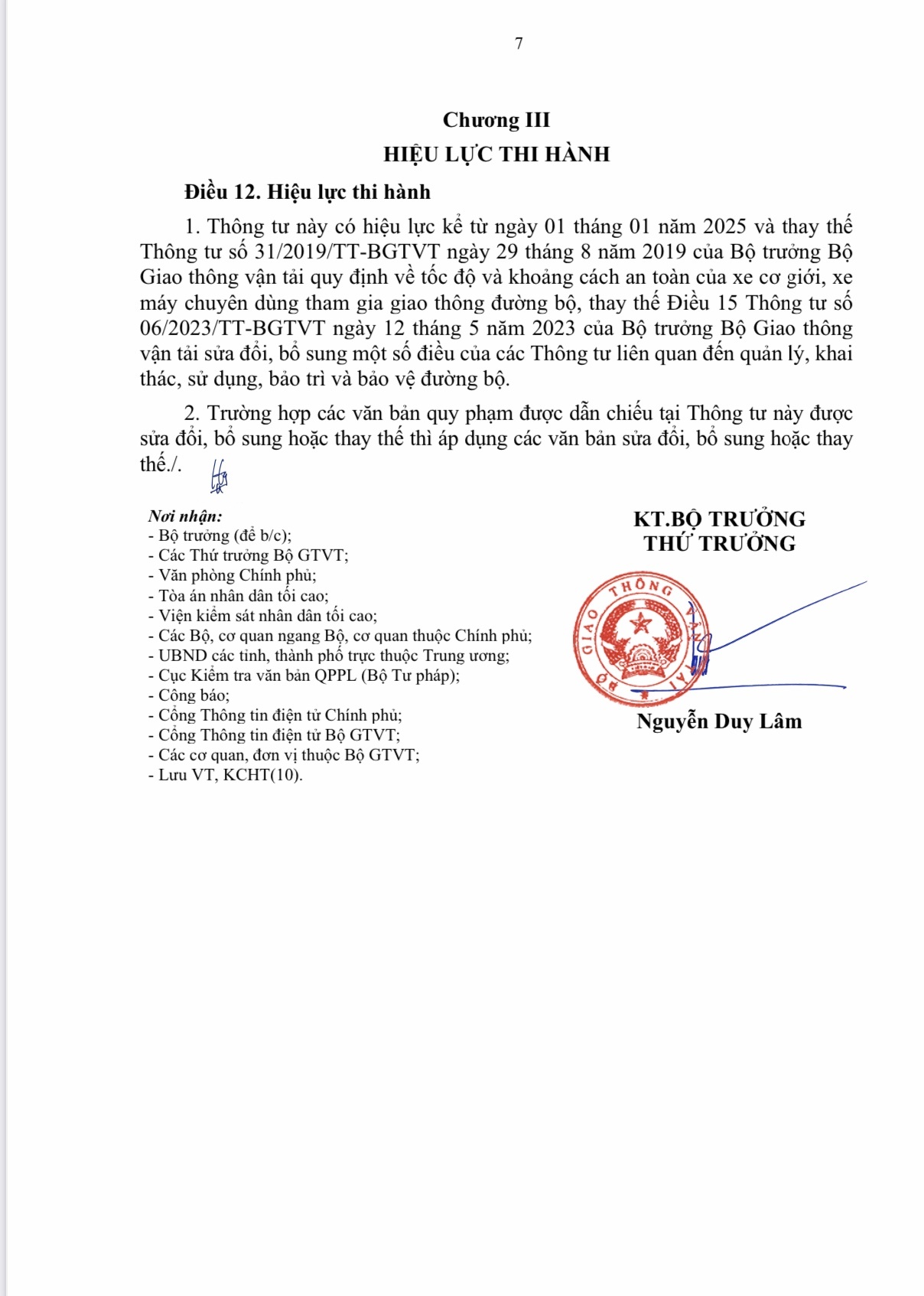 Thông tư Quy định về tốc độ và khoảng cách an toàn của xe cơ giới, xe máy chuyên dùng tham gia giao thông trên đường bộ