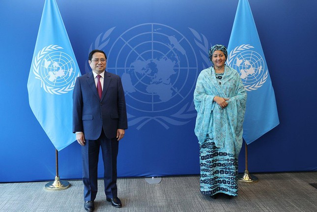 Thủ tướng Chính phủ Phạm Minh Chính gặp Phó Tổng Thư ký LHQ Amina Mohammed ảnh 2
