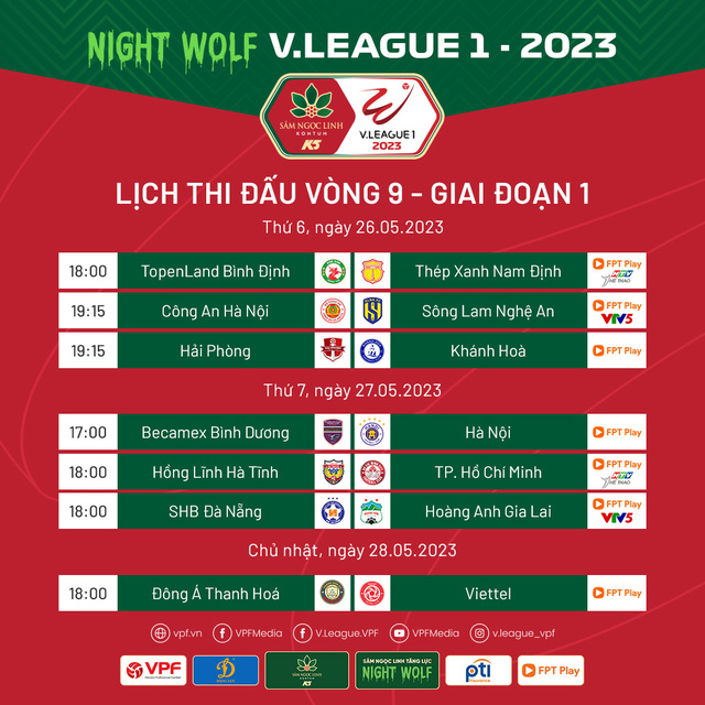 Lịch thi đấu và trực tiếp V.League ngày 26/5 | Công An Hà Nội gặp Sông Lam Nghệ An - Ảnh 2.