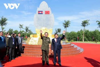 Sáng nay diễn ra Lễ kỷ niệm 55 năm thiết lập quan hệ Việt Nam - Campuchia