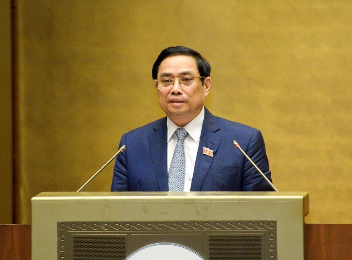 Thủ tướng Phạm Minh Chính trình bày tờ trình về cơ cấu tổ chức Chính phủ tại Kỳ họp thứ nhất, Quốc hội khoá XV