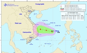 Áp thấp nhiệt đới giật cấp 8 trên biển Đông có khả năng mạnh thêm