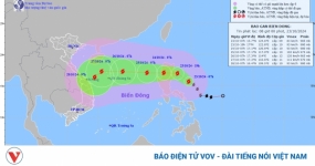 Bão Trà Mi giật cấp 11 đang tiến nhanh vào Biển Đông