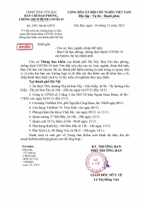 Yêu cầu rà soát các trường hợp liên quan đến bệnh nhân COVID-19 theo thông báo khẩn của thành phố Hà Nội