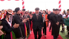 Các đồng chí lãnh đạo Đảng, Nhà nước dự lễ khánh thành cầu Cổ Phúc, huyện Trấn Yên