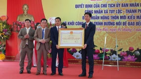 Xã Tuy Lộc, thành phố Yên Bái được công nhận xã Nông thôn mới kiểu mẫu