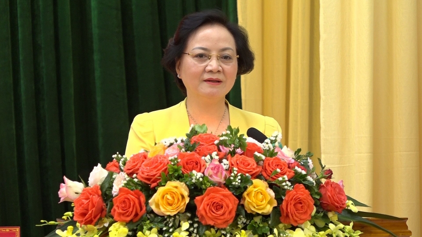 Bộ trưởng Bộ Nội vụ Phạm Thị Thanh Trà tiếp xúc cử tri huyện Mù Cang Chải