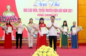 Chung kết Hội thi Báo cáo viên, tuyên truyền viên giỏi năm 2021 tại thành phố Yên Bái thành công
