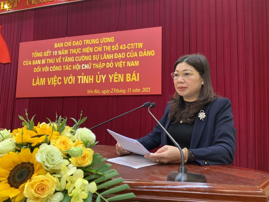 BCĐ Trung ương tổng kết 10 năm thực hiện Chỉ thị số 43 của Ban Bí thư làm việc tại Yên Bái