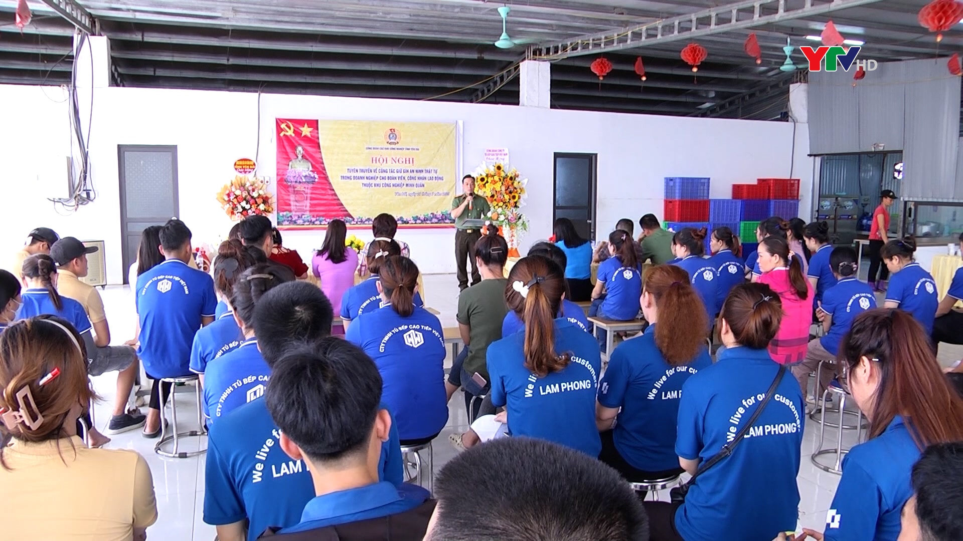 Hội nghị tuyên truyền về công tác giữ gìn ANTT trong doanh nghiệp tại khu công nghiệp Minh Quân