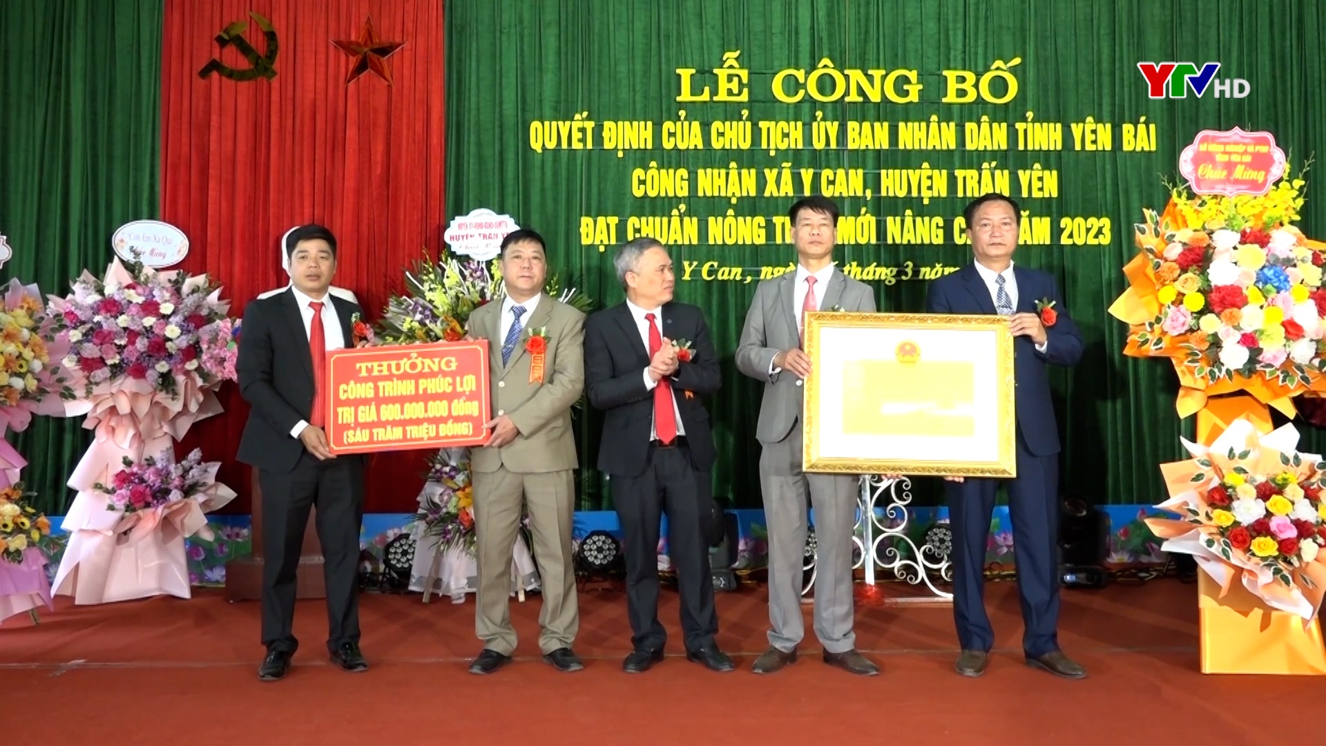 Xã Y Can, huyện Trấn Yên đạt chuẩn nông thôn mới nâng cao năm 2023