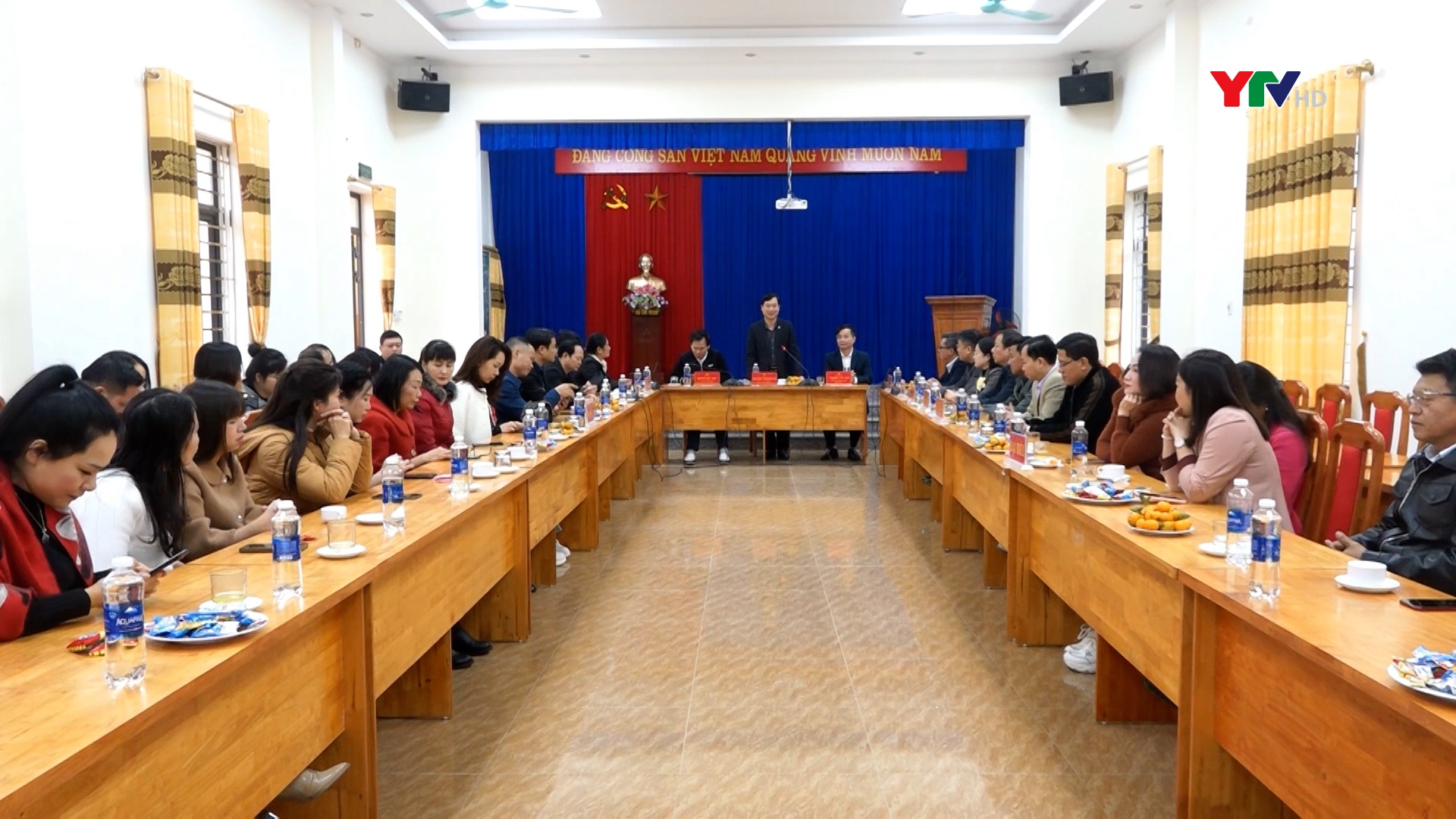 Ban Tuyên giáo Tỉnh ủy 2 tỉnh Yên Bái - Lào Cai làm việc tại huyện Trạm Tấu
