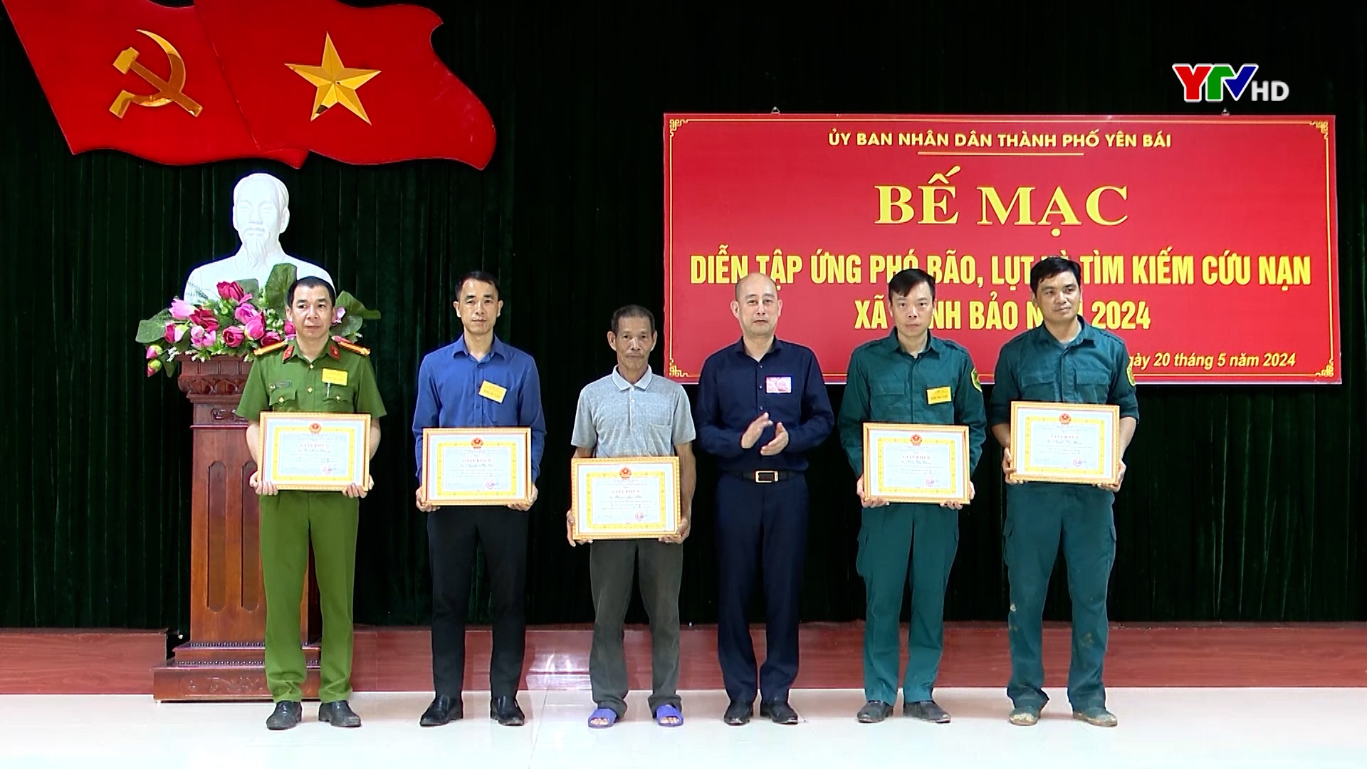 Diễn tập PCLB - TKCN tại xã Minh Bảo, thành phố Yên Bái đạt loại giỏi