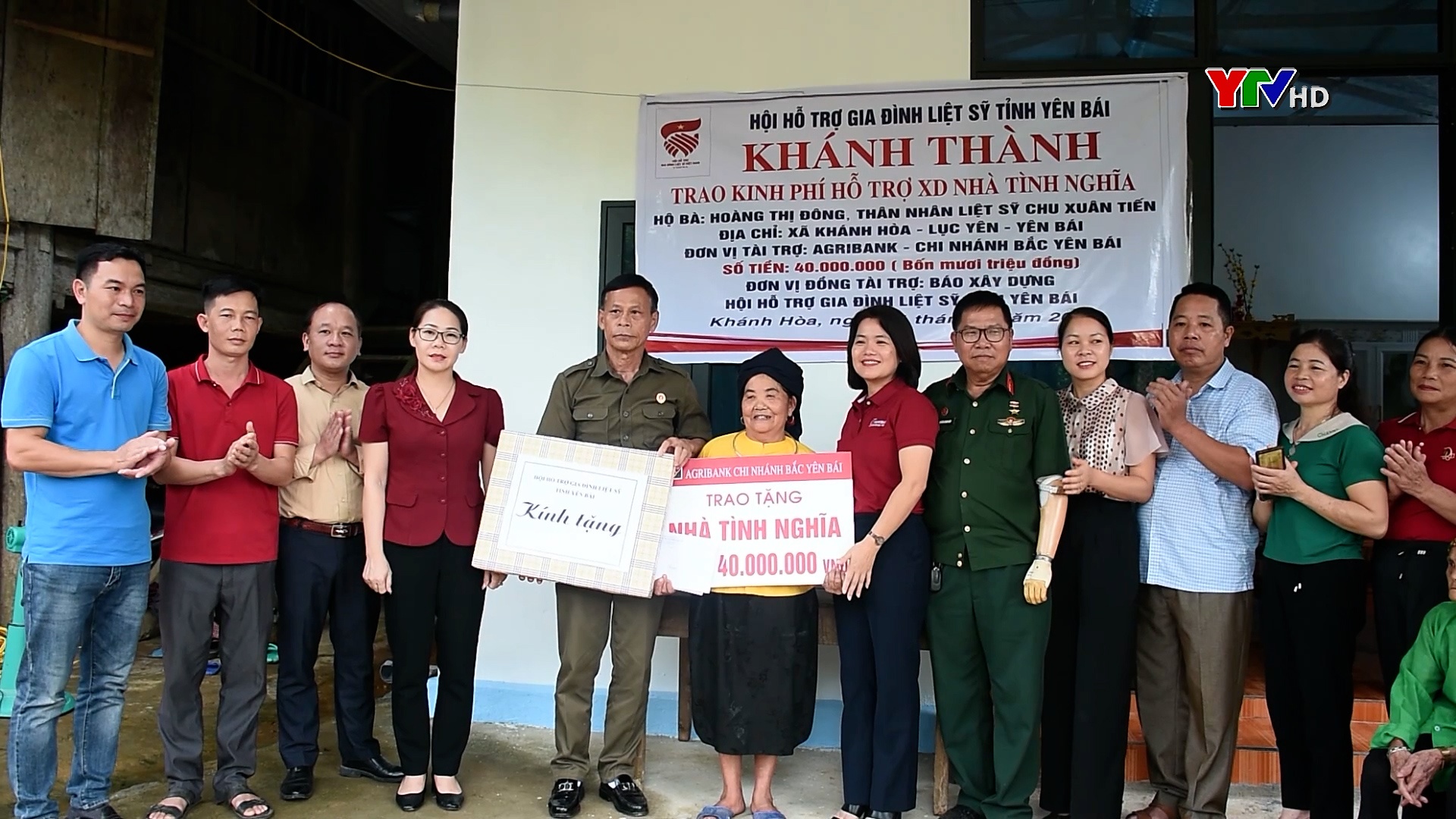 Hội Hỗ trợ gia đình liệt sỹ tỉnh Yên Bái trao hỗ trợ nhà tình nghĩa tại Lục Yên