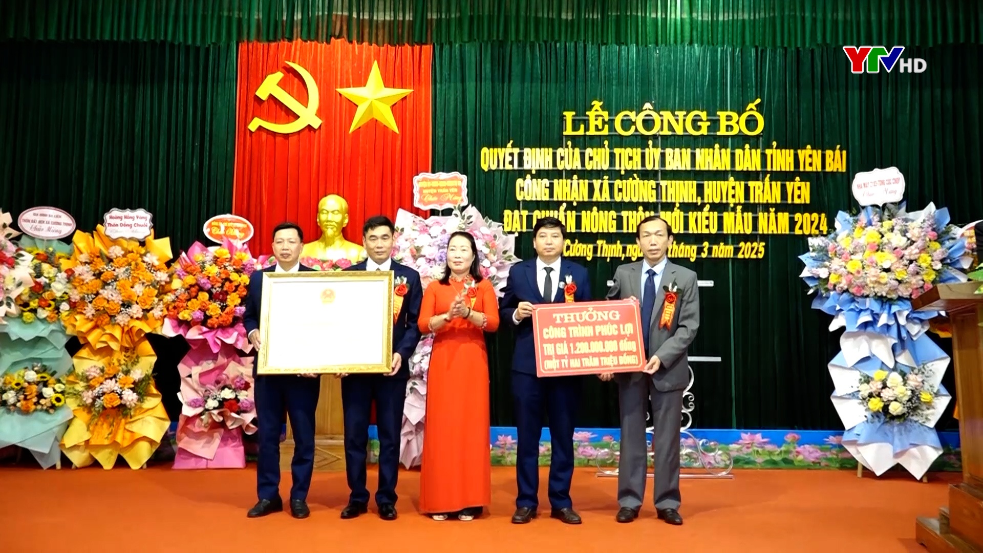 Xã Cường Thịnh, huyện Trấn Yên đạt chuẩn nông thôn mới kiểu mẫu về cảnh quan môi trường năm 2024