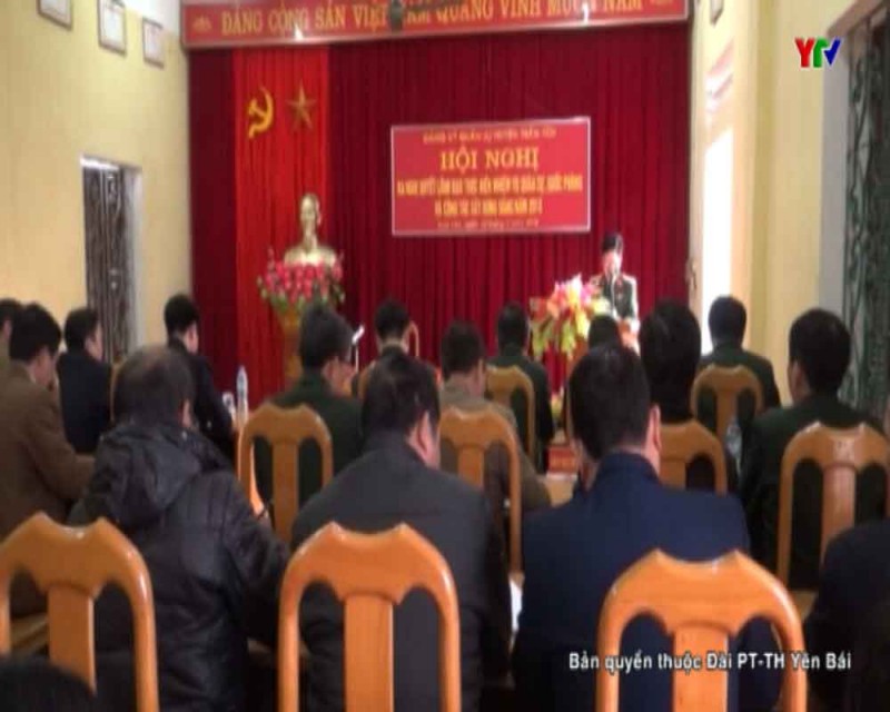 Đảng ủy quân sự huyện Trấn Yên triển khai nhiệm vụ năm 2018