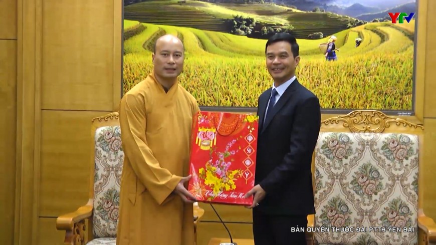 Ban Trị sự Giáo hội Phật giáo tỉnh chúc Tết UBND tỉnh