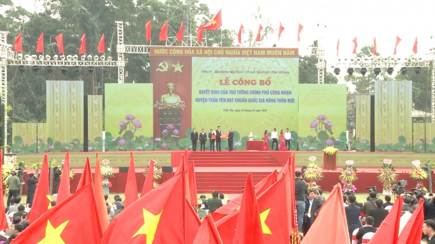 Tường thuật Lễ công bố Quyết định của Thủ tướng Chính phủ công nhận huyện Trấn Yên đạt chuẩn Quốc gia nông thôn mới