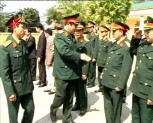 Đoàn công tác của quân khu 2 làm việc với Ban chỉ huy quân sự Thị xã Nghĩa Lộ