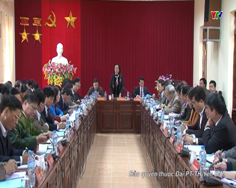 Thường trực Tỉnh ủy làm việc tại huyện Văn Yên