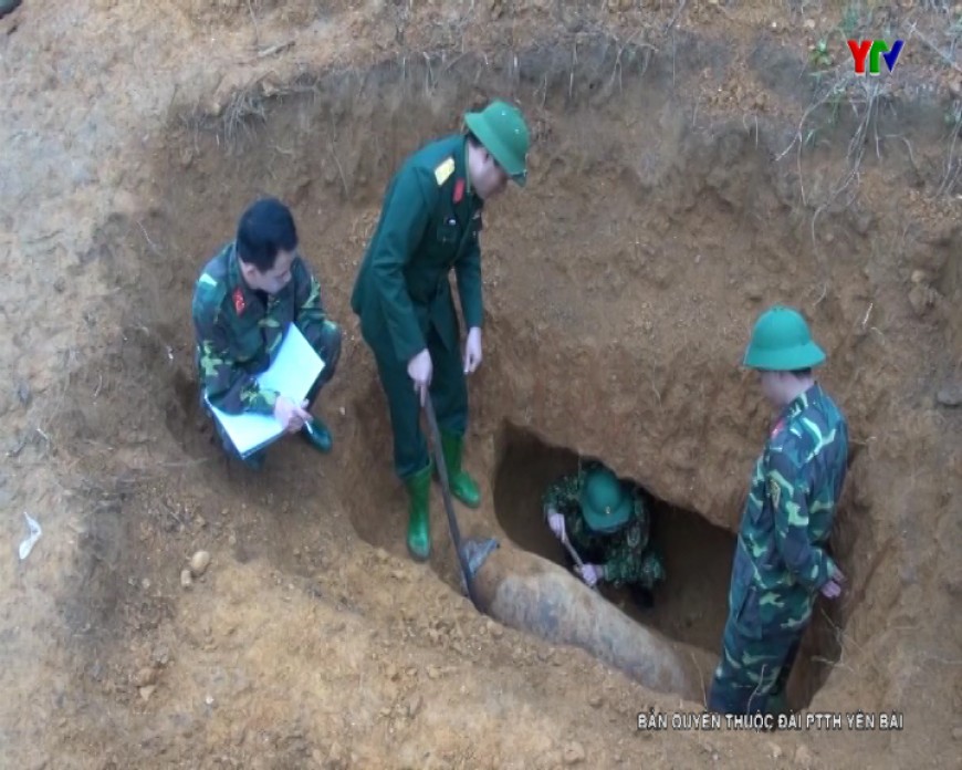 Phá hủy thành công quả bom 750 bảng Anh tại huyện Lục Yên