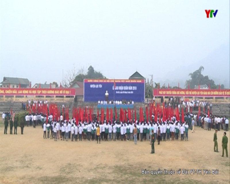Huyện Lục Yên tổ chức Lễ giao nhận quân năm 2018