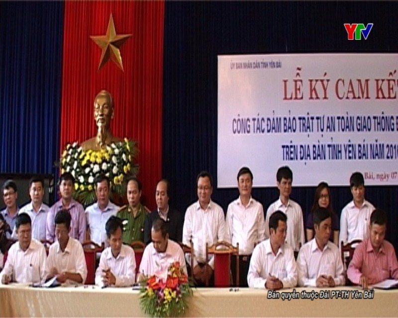 Hội nghị ký cam kết thực hiện công tác đảm bảo trật tự ATGT  đường cao tốc Nội Bài- Lào Cai