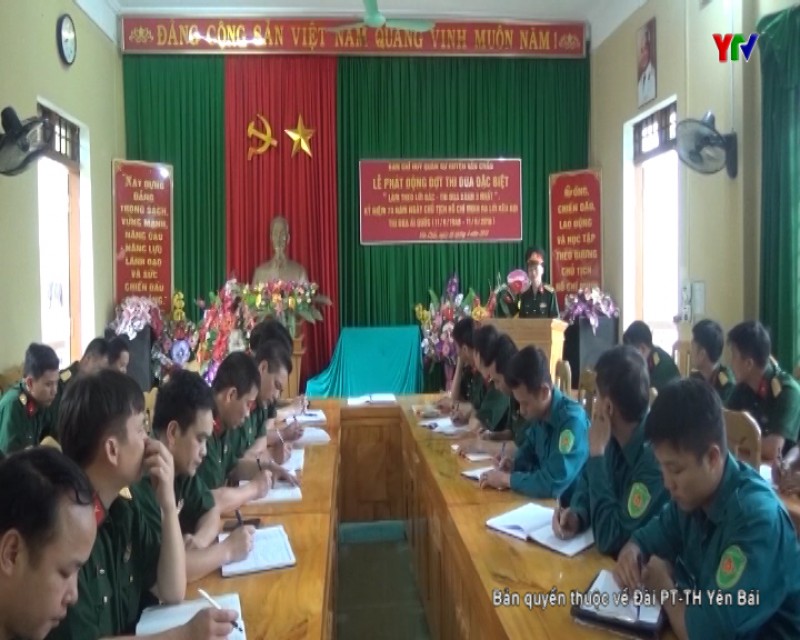Ban CHQS huyện Văn Chấn phát động đợt thi đua đặc biệt