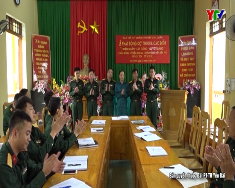 Ban CHQS huyện Văn Chấn phát động phong trào thi đua đột kích đợt cao điểm