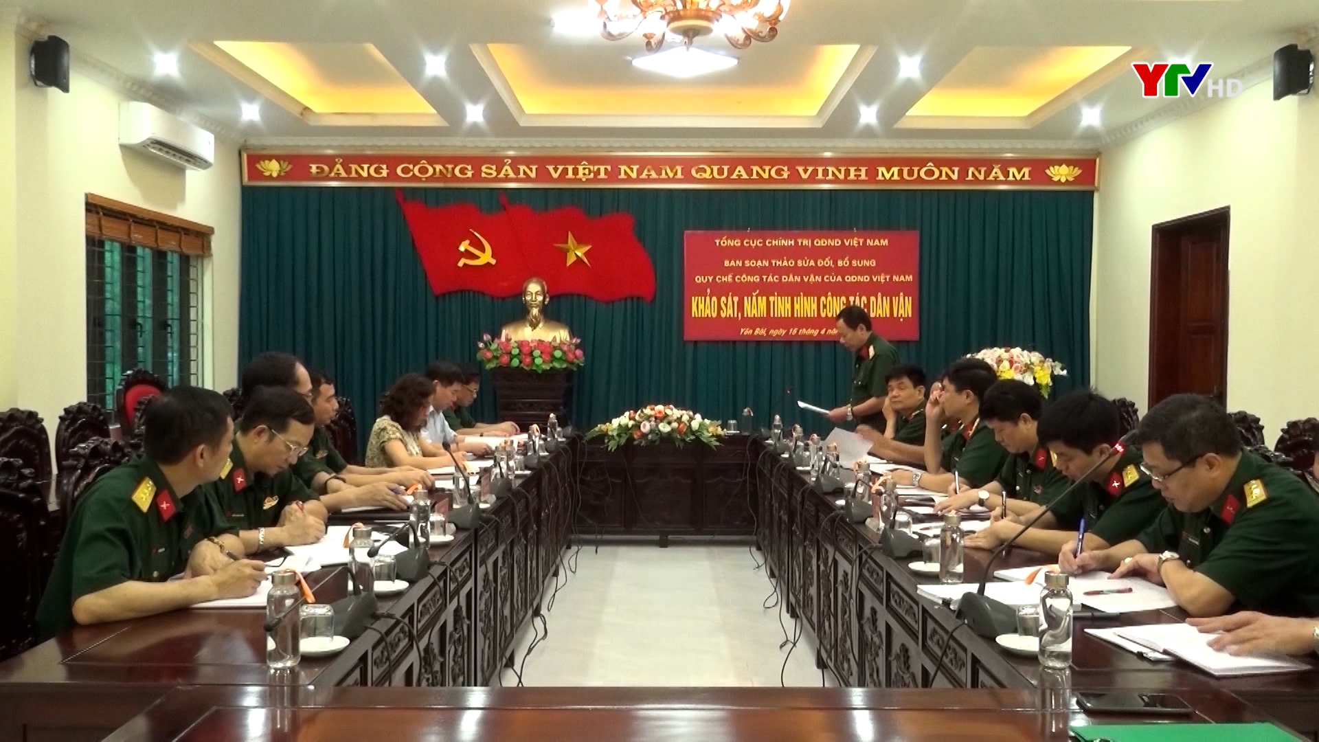 Đoàn công tác Cục Dân vận, Tổng Cục Chính trị QĐND Việt Nam làm việc tại Yên Bái