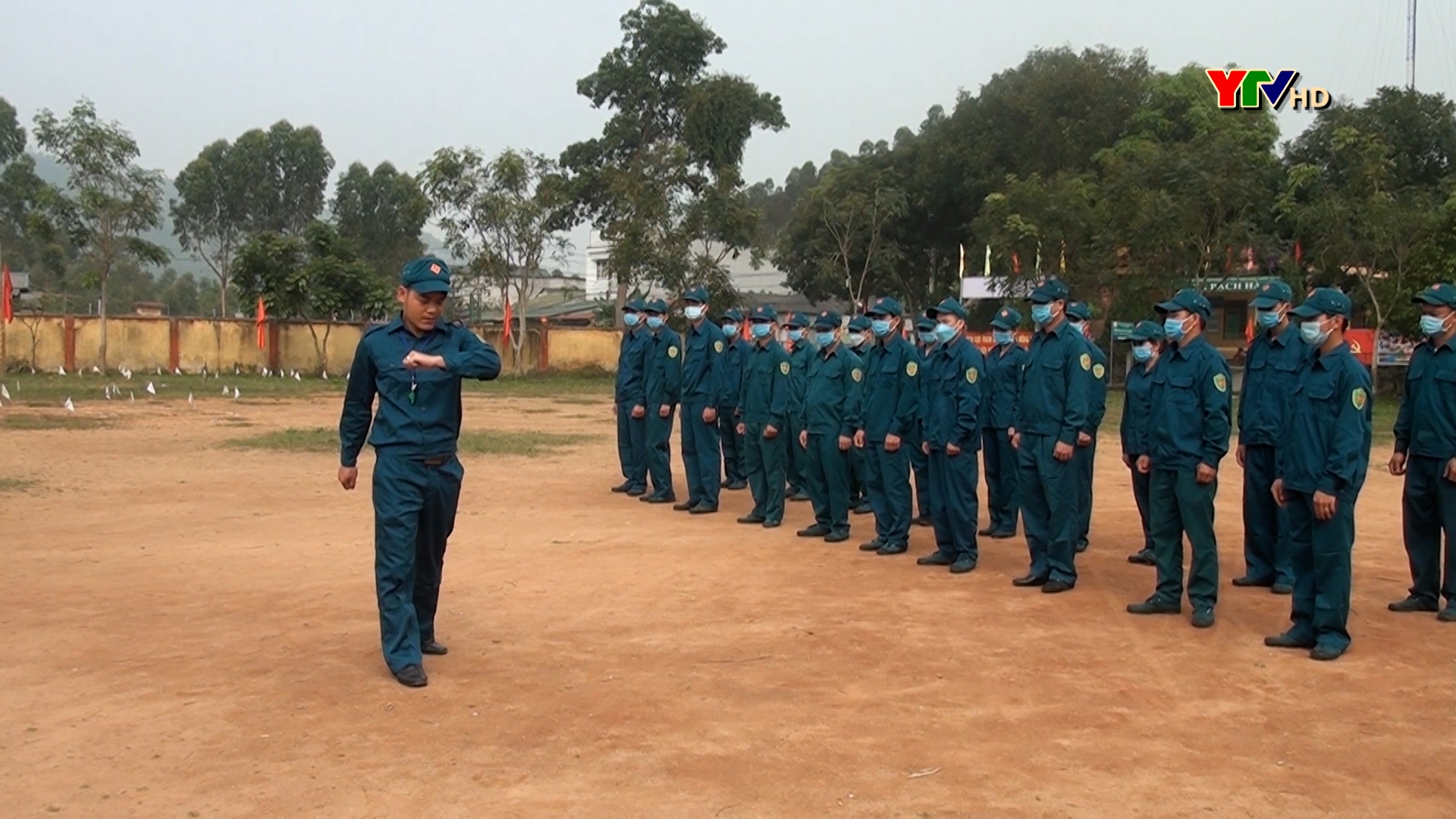 Huyện Yên Bình tổ chức huấn luyện điểm dân quân tại xã Bạch Hà
