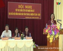 Bà Phạm Thị Thanh Trà – UV BCH TW Đảng- Phó BTTU- Chủ tịch UBND tỉnh tiếp xúc cử tri phường Hợp Minh – TP Yên Bái