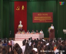 Ông Dương Văn Thống – Phó BTTT Tỉnh ủy - Chủ tịch HĐND tỉnh tiếp xúc cử tri tại trường Cao đẳng sư phạm Yên Bái.