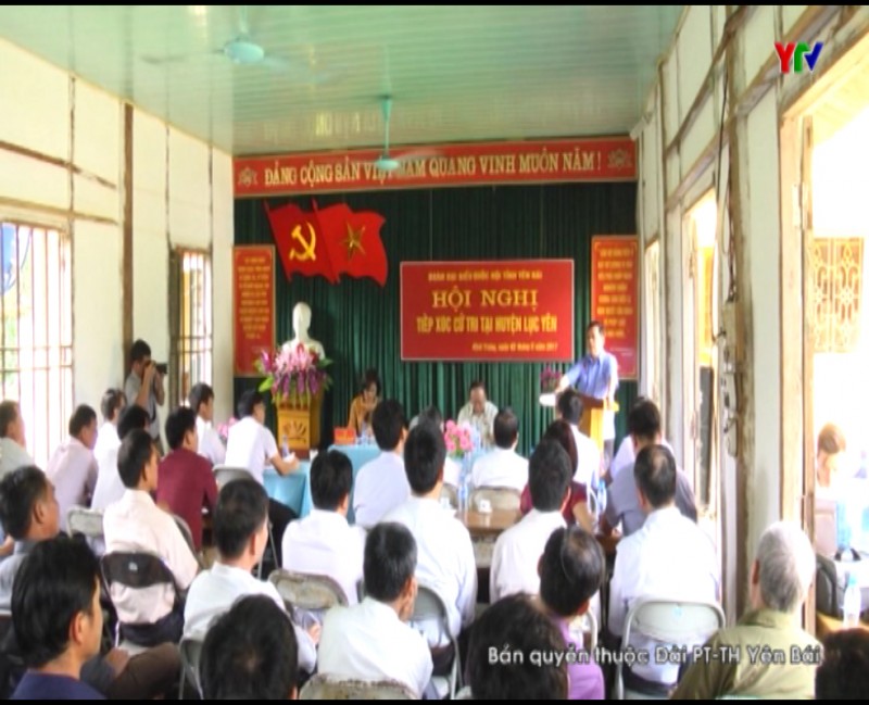 Đoàn ĐBQH khóa XIV tỉnh Yên Bái tiếp xúc cử tri huyện Lục Yên