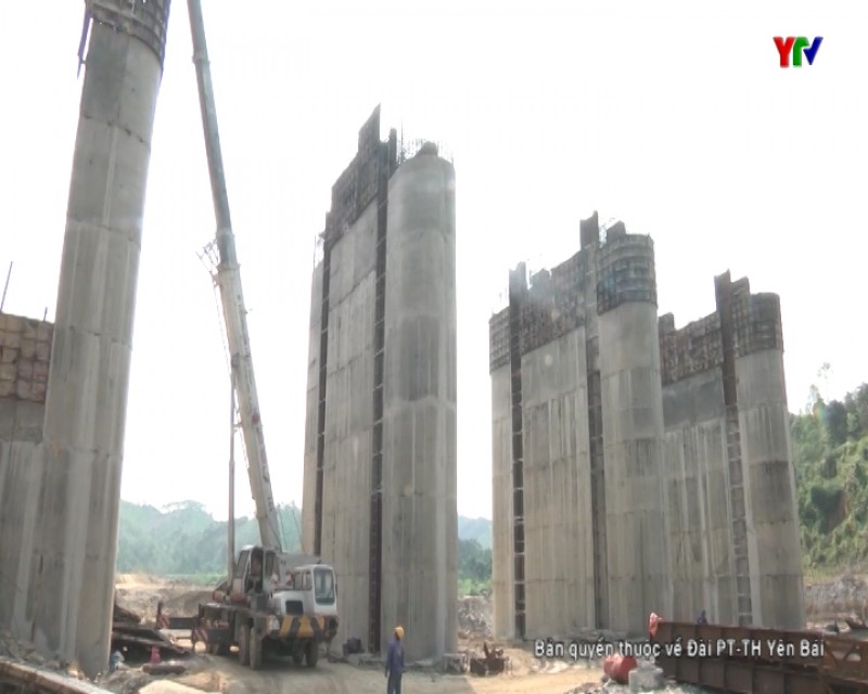 Đẩy nhanh tiến độ thi công thủy điện Đồng Sung, huyện Văn Yên