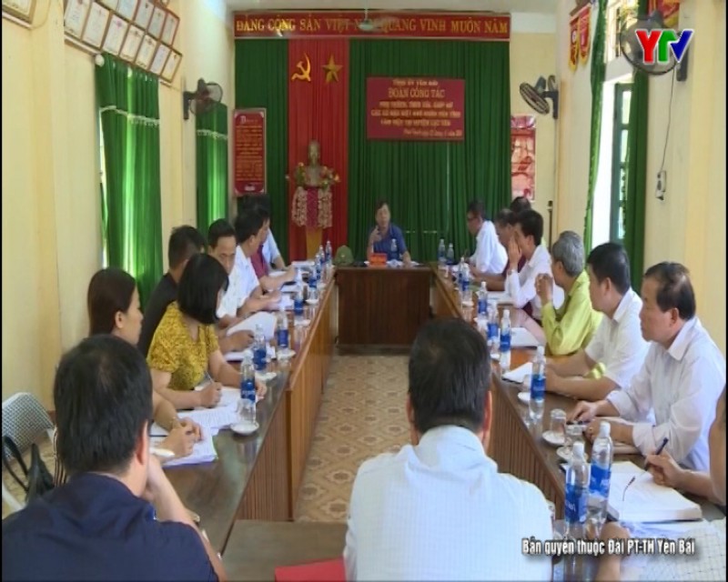Đ/c Trưởng Ban Nội chính Tỉnh ủy Nguyễn Văn Lịch làm việc tại huyện Lục Yên