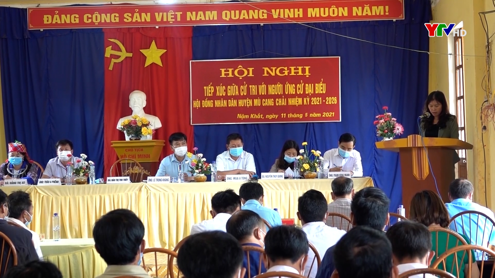 Các ứng cử viên đại biểu HĐND huyện Mù Cang Chải tiếp xúc cử tri xã Púng Luông và Nậm Khắt