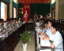 Đoàn công tác của Ban nội chính Tỉnh ủy làm việc tại huyện Mù Cang Chải.
