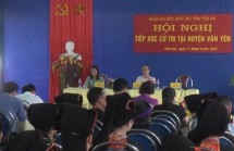 Đồng chí Trần Quốc Vượng, Ủy viên Bộ Chính trị, Thường trực Ban Bí thư tiếp xúc cử tri huyện Văn Yên