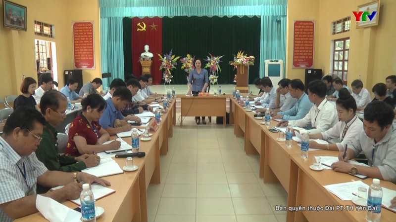 Đồng chí Bí thư Tỉnh ủy Phạm Thị Thanh Trà làm việc với Đảng ủy xã Nghĩa Lợi, thị xã Nghĩa Lộ