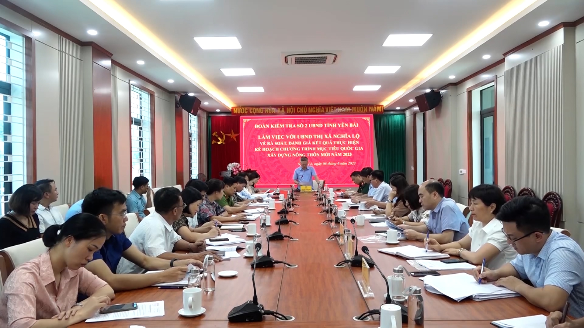 Kiểm tra chương trình MTQG xây dựng nông thôn mới năm 2023 tại thị xã Nghĩa Lộ và huyện Văn Yên