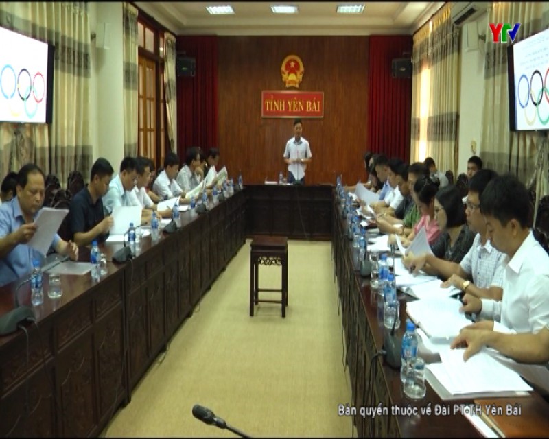 Đ/c Phó Chủ tịch UBND tỉnh Dương Văn Tiến chủ trì cuộc họp về công tác chuẩn bị tổ chức Đại hội TDTT tỉnh Yên Bái lần thứ VIII
