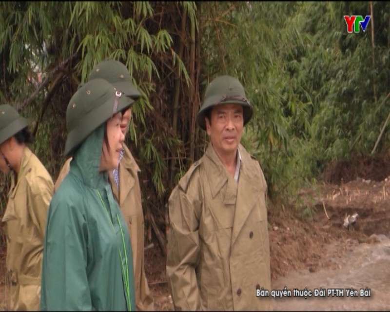 Đ/c Trưởng Ban Dân vận Tỉnh ủy kiểm tra công tác phòng chống mưa lũ tại thị xã Nghĩa Lộ