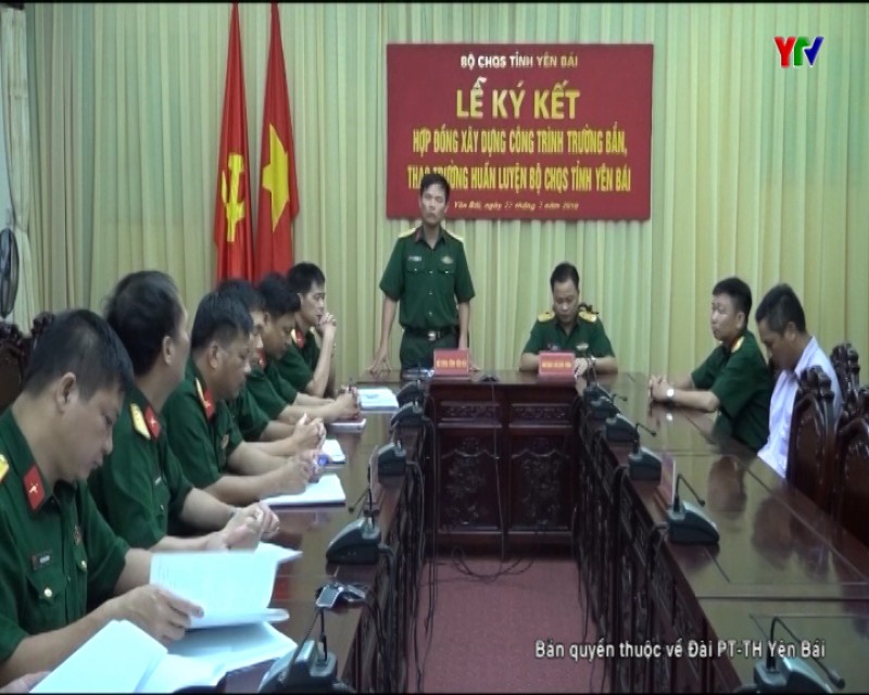 Ký kết Dự án xây dựng trường bắn, thao trường huấn luyện Bộ CHQS tỉnh Yên Bái